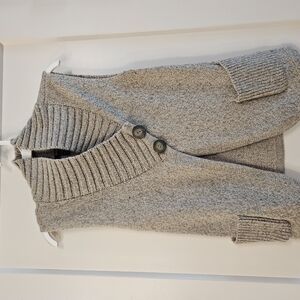 Beige Knit Buttoned Vest